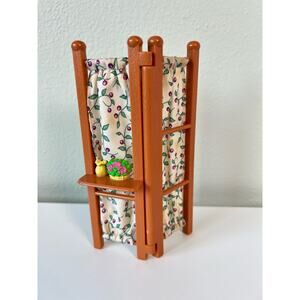 Fisher Price Loving Family Dollhouse Cloth Room Divider Home Office